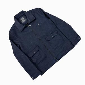 Chaqueta de bombardero Varsity de lana delgada vintage informal para hombre AZUL personalizada del proveedor indio directo, chaqueta de invierno 100% de algodón a prueba de viento - Product Image 3