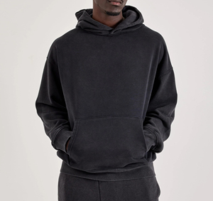 Sweat à capuche en molleton de coton lourd de qualité supérieure, unisexe, coupe décontractée, impression et broderie de logo streetwear personnalisés disponibles - Product Image 1