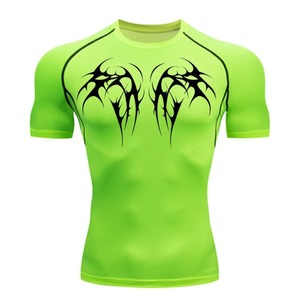 T-shirt de sport chemise de course à séchage rapide haut de Compression à manches longues t-shirt de gymnastique hommes Fitness serré Rashgad 3305 - Product Image 5