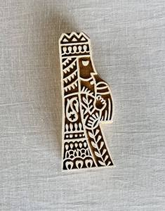 ชุดแสตมป์ไม้แกะสลักลายกษัตริย์และราชินี: งานพิมพ์บล็อกแบบอินเดีย |   งานพิมพ์บล็อกอินเดียแกะสลักด้วยมือ - Product Image 2