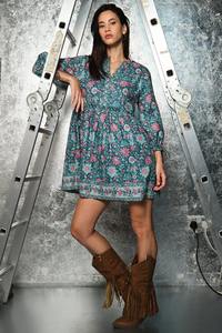 เดรสสั้นสไตล์วันหยุดฤดูร้อนของผู้หญิงชุดปาร์ตี้ลำลองพิมพ์ลายดอกไม้ชุดของขวัญแต่งงานส่วนบุคคล - Product Image 4