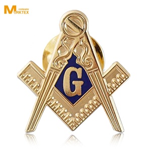 Épinglettes maçonniques personnalisées en usine Insigne en métal personnalisé Logo Promotion Épingle cadeau - Product Image 5