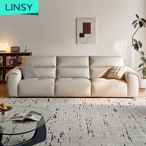 Linsy โซฟาหนัง3ที่นั่ง, BS539-A ทรายสีอบอุ่นสำหรับห้องนั่งเล่น - Product Image 2