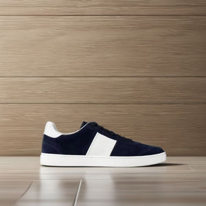 Baskets pour hommes en cuir véritable, fabriquées en Italie, à lacets, confortables, avec semelle intermédiaire personnalisable, idéales pour la prototypage. - Product Image 2