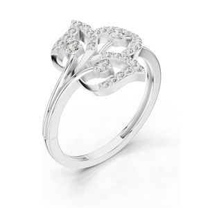แหวนเพชรรูปใบไม้ที่เติบโตในแล็บอย่างสง่างามสำหรับผู้หญิง0.255 CT VVS-VS EF มีให้เลือก18KT 14KT สีทอง10KT และกุหลาบเงิน925สี - Product Image 5