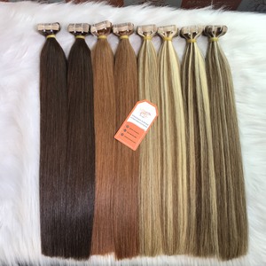 100% ที่มีคุณภาพสูงเทปต่อผมเวียดนามที่ยังไม่ได้หนังกำพร้าชิดผม8-34นิ้ว - Product Image 4