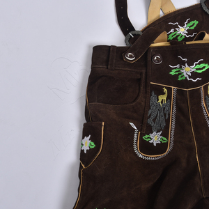 Short bavarois en cuir de vachette et daim de qualité supérieure Short bavarois Lederhosen pour hommes authentique personnalisé - Product Image 4