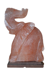 Lámpara de elefante tallada de sal rosa del Himalaya, decoración artesanal ecológica, artesanías naturales pulidas para el hogar o la oficina - Product Image 6