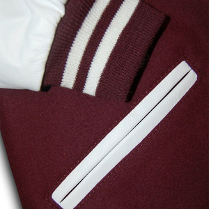 OEM personalizado hombres Letterman cuero genuino Chenille bordado béisbol bombardero chaqueta de invierno ropa de calle Varsity chaqueta - Product Image 5