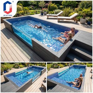 Piscina Prefabricada en Contenedor, Panel Acrílico, Piscina Elevada con Sistema de Filtración Completo para Proyectos de Hoteles y Villas - Product Image 2