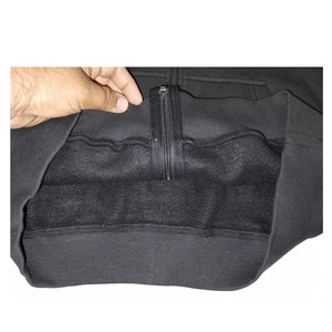 Chaqueta con capucha de lana de algodón 100% para hombre, logotipo bordado, Color sólido, cremallera, diseño deportivo, talla 320 GSM XS, cuello con capucha, otoño - Product Image 3