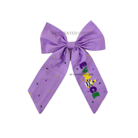 Accessoire de cheveux en tissu fait main, thème Mardi Gras, avec perles, sequins et nœuds, design King Cake, pour usage quotidien de luxe, produits tendance, en carton
