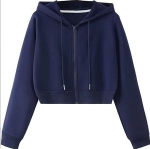 เสื้อฮู้ดผู้หญิงสไตล์ครอปแบบลำลองสไตล์สตรีทแวร์ - Product Image 4
