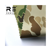 Kain Kamuflase Ronson Gabardine 100% Poliester Cetak Camo Bebek Dua Sisi untuk Penyamaran Taktis Luar Ruangan