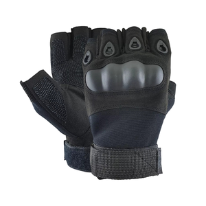 Gants tactiques demi-doigts en cuir véritable unisexes de haute qualité, antidérapants, légers et respirants pour le tir en plein air - Product Image 4