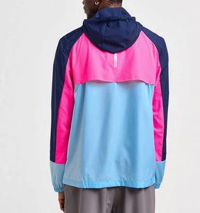 Men's Lightweight Windproof Canvas Hooded Windbreaker <b>Jacket</b> Breathable Autumn Fashion with Stand Collar and Zipper Closure - Product Image 6