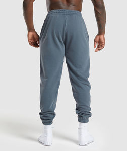 Top Selling Custom Men's Flared Jogger Track Pants Casual Baggy Sweat <b>Trouser</b> <b>Elastic</b> <b>Waistband</b> Stacked Sweatpants for Men's - Product Image 4