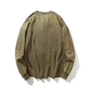 Men Acid Wash Crew <b>Neck</b> Sweatshirt With <b>Light</b> Weight Fabric And Fit For Daily Use Casual Fashion And Streetwear Style - Product Image 2