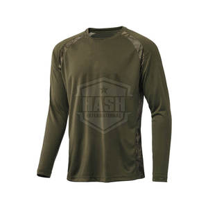 Ropa DE PESCA DE LICRA de poliéster transpirable de secado rápido, camisas de manga larga de pesca para hombres, ropa deportiva - Product Image 1