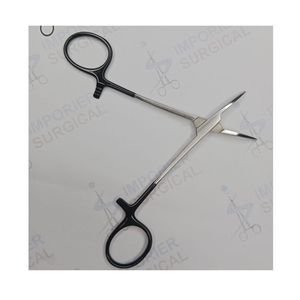Portaagujas de acero inoxidable, instrumentos quirúrgicos, pinzas hemostáticas reutilizables para sutura, herramientas médicas curvas rectas - Product Image 1