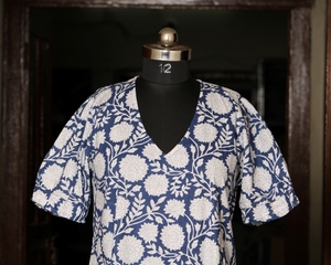 Robes décontractées pour femmes robe d'été courte en coton avec imprimé feuilles chic pour les jours ensoleillés confort et style WCD07 - Product Image 3