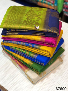 ส่าหรีผ้าไหมบริสุทธิ์ที่มีการทอผ้า Paithani Pallu ที่อุดมไปด้วย3D ดีไซน์แบบดั้งเดิมที่สวยงามทั้งหมด - Product Image 6