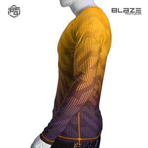 Custom Made manga larga MMA Rash Guards Diseña tu propio logotipo-Servicio OEM para adultos - Product Image 2