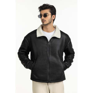 Men's Casual Streetwear Coated <b>Winter</b> Jacket Windproof Turn-down Collar Zippered Closure Pattern <b>Decoration</b>-XS Regular Fit - Product Image 3