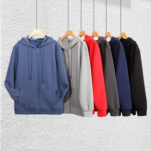 Vente en gros de sweatshirts à capuche et sweatshirts à fermeture éclair Boxy surdimensionnés pour hommes personnalisables 100% sweat à capuche court en coton pour l'automne - Product Image 2