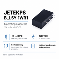 Convertisseur DC-DC isolé JETEKPS B0305LSY-1WR1 1W 3.3V 5V 200mA SIP, module d'alimentation non régulé, isolation RoHS 1500VDC, 82%