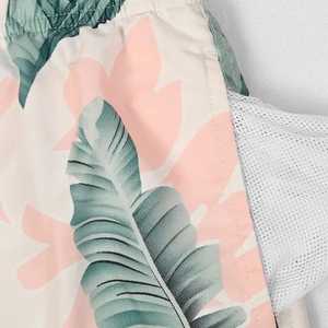 Short d'été Logo personnalisé Polyester 5 entrejambe vierge double couche unisexe Beach Wear Short en maille pour hommes de natation et de course - Product Image 5