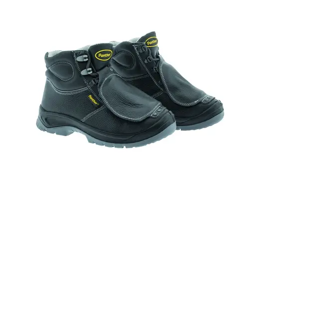 For Heavy Duty Black PU Rubber sole leather upper S3 M Italian High Quality Safety Shoe Mid