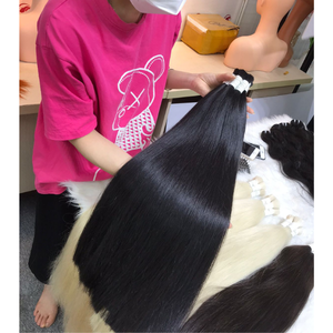 Mejor calidad Jet Black Color VIP Cabello a granel Cabello humano Natural liso para mujeres negras de Vietnam - Product Image 1