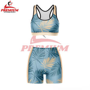 OEM ODM Leggings Shorts Sports Fitness Bra Set Spandex Biker Short Set High Waisted Gym Yoga Wear Sport Bra and Short Set - Product Image 5