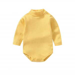 Pelele de invierno para bebé, pelele unisex de manga larga liso de cuello alto para ropa de bebé, peleles para bebé recién nacido, ropa de invierno para bebés - Product Image 5