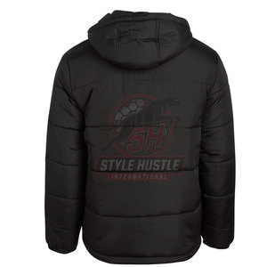 Chaqueta de burbujas para hombre con logotipo personalizado impreso, de alta calidad y bajo precio, talla grande, transpirable, chaqueta de invierno personalizada para hombre - Product Image 2