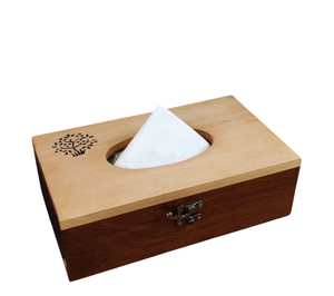 Caja de pañuelos de madera de árbol de la vida Sheesham y haya, caja de pañuelos Rectangular de madera, caja de pañuelos faciales decorativa para mesa - Product Image 1