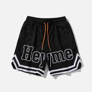 กางเกงขาสั้นตาข่ายโพลีเอสเตอร์100% เล่นกีฬาฤดูร้อนเอวปานกลางแห้งเร็วลายพื้นสำหรับกีฬาวิ่งยิมบาสเก็ตบอลลำลอง - Product Image 4