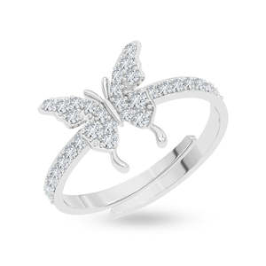 Anillos de Plata de Ley 925 de Primera Calidad para Mujer, con Micropavé en Oro Rosa, Elegantes, de Acero Inoxidable, Modernos y a la Moda - Product Image 1