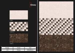 Carreaux muraux en céramique 300x600mm, design tendance, pour salle de bain et cuisine, finition brillante ou mate, texture effet sucre, design mural intérieur luxueux. - Product Image 4