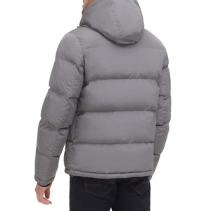 Blouson d'hiver matelassé pour homme, nouvelle collection, couleur personnalisée, longueur standard, résistant à l'eau, fermeture éclair, col montant, à capuche, style urbain - Product Image 2