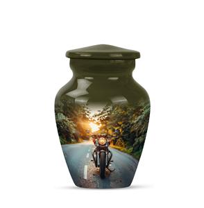 Riding View Urna conmemorativa para cenizas Urna conmemorativa de recuerdo para cenizas humanas para bebé Funeral Majestic Sky Green Urna Tamaño personalizado - Product Image 1