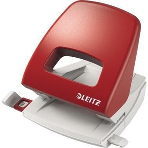 เครื่องเจาะกระดาษ Leitz NeXXt 5005 ขนาด 8 ซม. 25 แผ่น (80 กรัม/ตร.ม.) สีแดง พร้อมรางนำกระดาษ รองรับกระดาษหนา 80 กรัม/ตร.ม. - Product Image 1