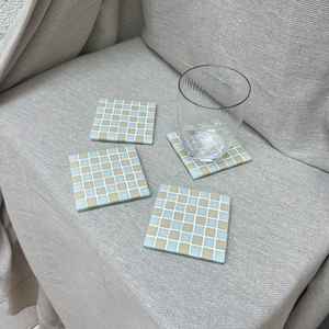 Manufacturer <b>Mosaic</b> Coaster Glass Tile Cup Mat Square Tableware Kitchen Dining Room Home Decoration Handmade Gift Accessory - Product Image 3