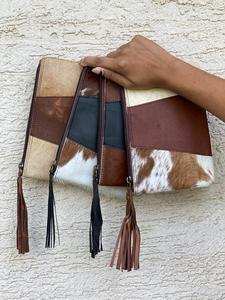 Nouveau élégant cheveux recyclés sur cacher fourrure cuir glands pochette Unique personnalisé fourrure cuir ATM cartes titulaire femmes à la mode portefeuille - Product Image 6