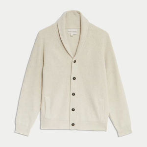 Cárdigan de Fitness de punto personalizado ODM de alta calidad, manga larga, cuello en V, decoración de botones, transpirable, 100% algodón, patrón de invierno - Product Image 5