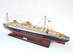 Gia Nhien Fabricant Design Personnalisé SS BREMEN Bateau de Croisière MODÈLE BATEAU EN BOIS MODÈLE DE BATEAU EN bois DE HAUTE QUALITÉ - Product Image 2