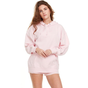 Sudadera con Capucha de Felpa Francesa para Mujer, Sudadera Holgada de Algodón, Estilo Urbano, Tejido Suave, Fabricante de Logotipos Personalizados, OEM, ODM, Venta al Por Mayor - Product Image 3