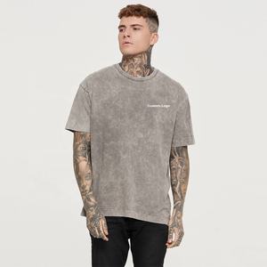 OVERSIZED NOTHING ACID WASH JERSEY 50% Algodón, 50% poliéster Camiseta de manga corta Impresión personalizada Logo Camisetas de algodón - Product Image 5