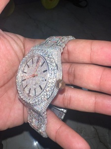 VVS Moissanite White Round Brilliant Diamond para hombres Gifting Hip Hop Collection Swiss Watch - Product Image 3